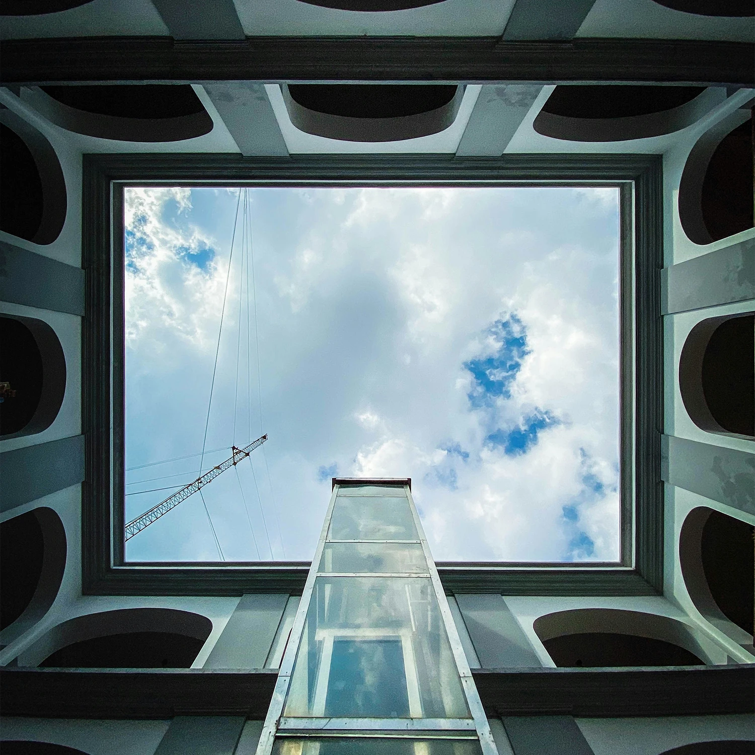 Ascensore panoramico integrato nell’edificio